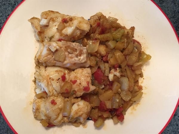 Filet de cabillaud à l'indienne