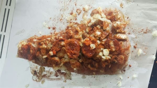 Filet de lieu noir au paprika en écaille de chorizo