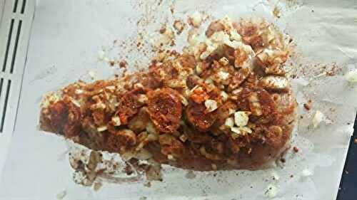 Filet de lieu noir au paprika en écaille de chorizo