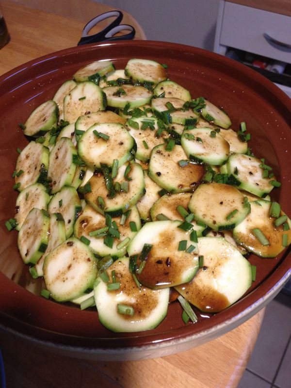 Filet de lieu noir aux courgettes et à l'orange