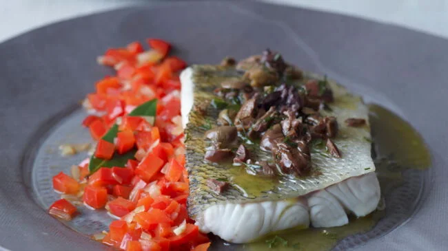 Filet de sandre cuit sous vide