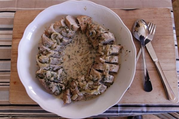 Filet mignon au cidre et à l'estragon