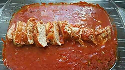 Filet mignon de porc à la tomate