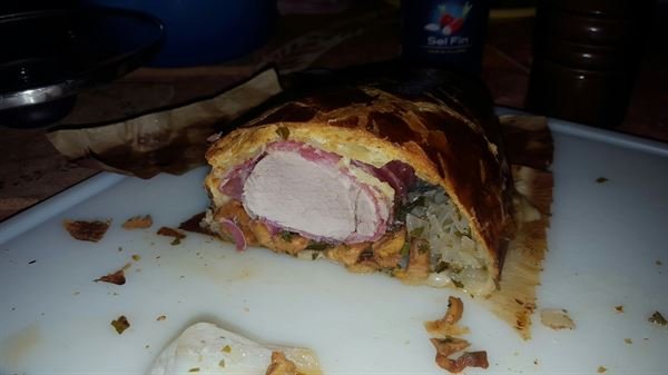 Filet mignon en croûte aux girolles