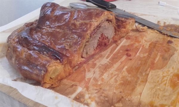 Filet mignon en croute farci au chorizo