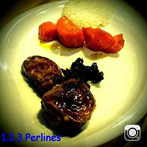 Filet mignon sauce soja et carottes glacées