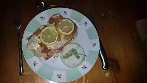 Filets de merlan à la crème moutardée