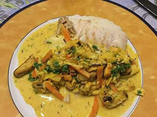 Filets déglefin aux moules et petits légumes