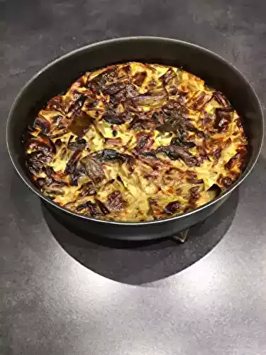 Flan poireaux-champignons