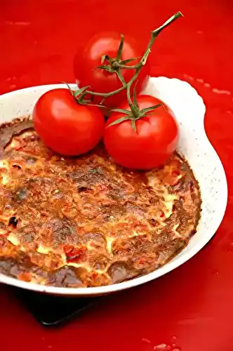 Flan tomates, jambon, gruyère