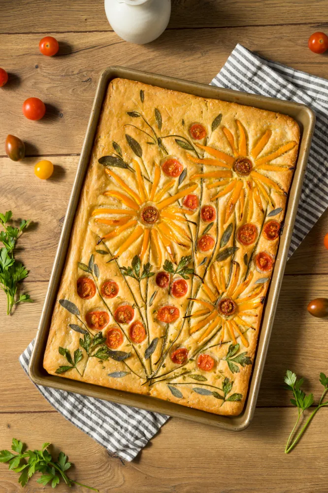Focaccia façon tableau