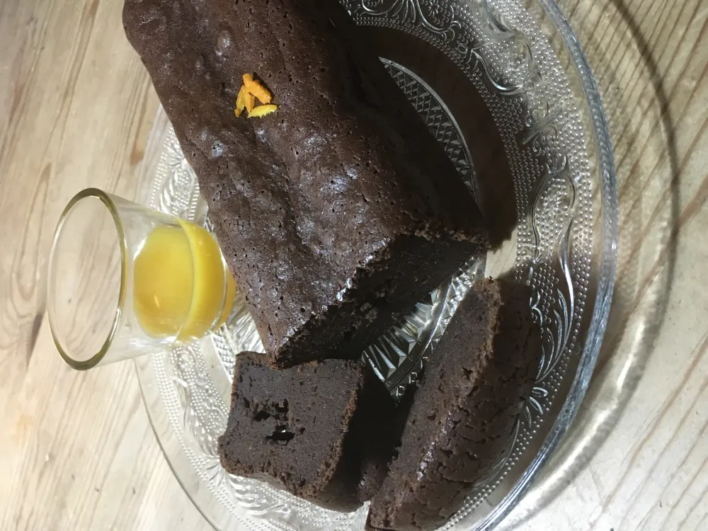 Fondant Chocolat-Orange et coulis à l'orange