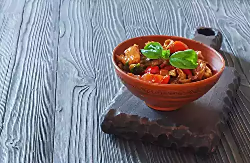 Fricassée de dinde aux tomates et poivrons au Companion