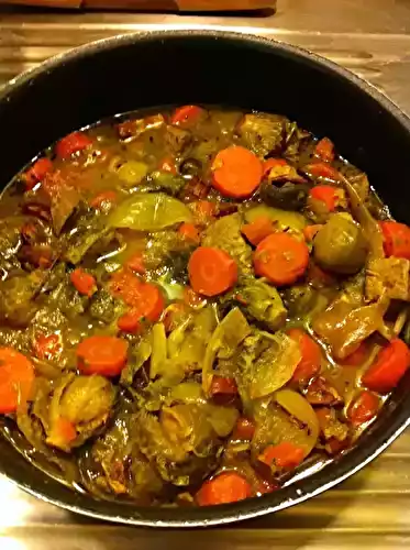 Fricassée de foie de veau aux choux de Bruxelles