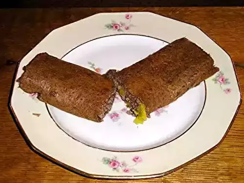 Galette de sarrasin et sa fondue de poireaux