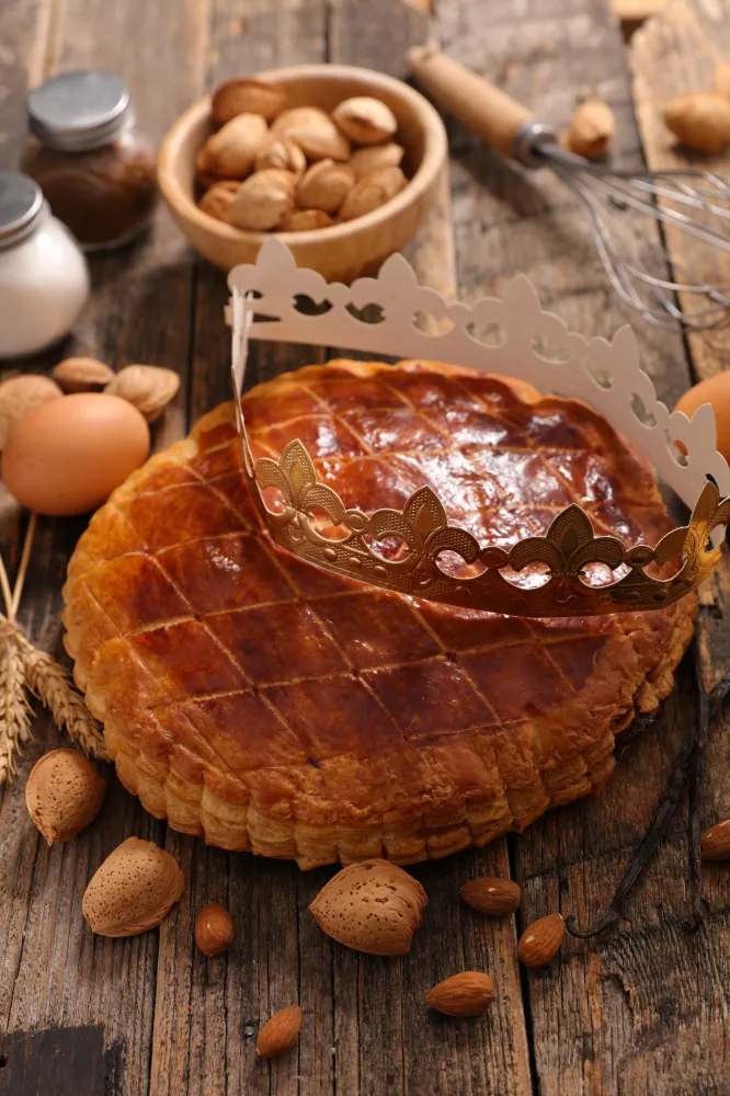 Galette des rois aux zestes d'orange confite et amandes entières