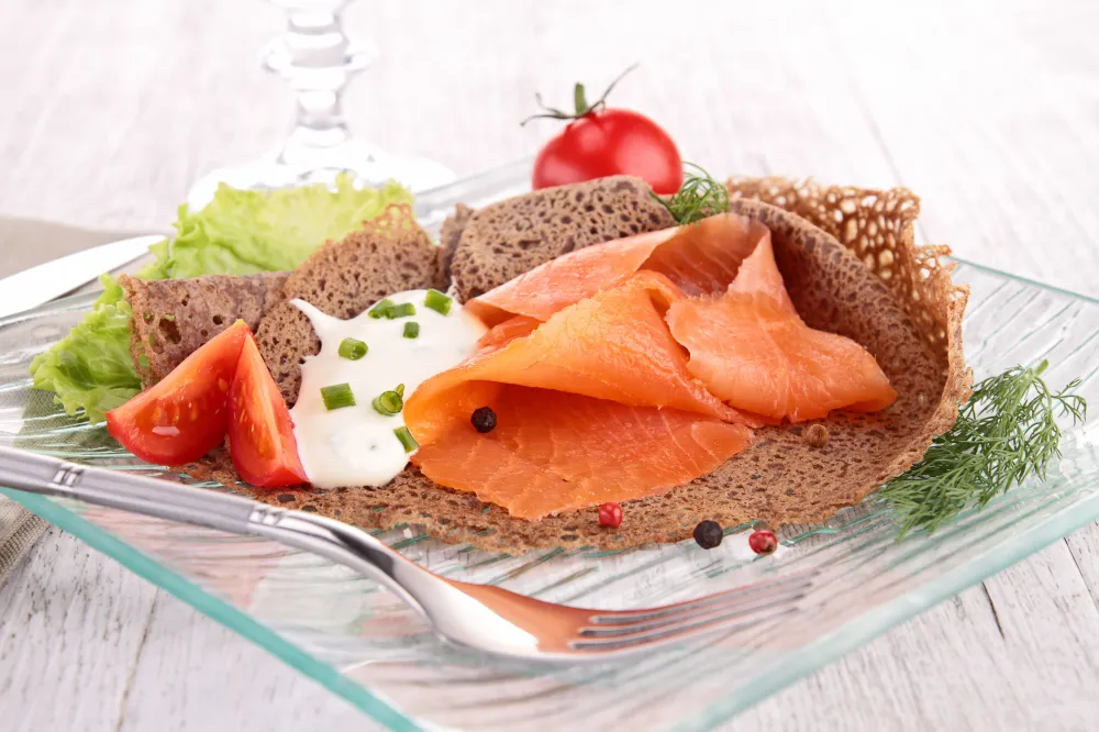 Galettes de sarrasin au saumon