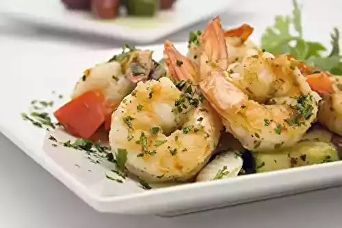 Gambas sautées à l'ail