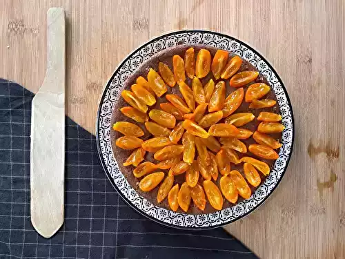 Gâteau au chocolat et aux kumquats confits