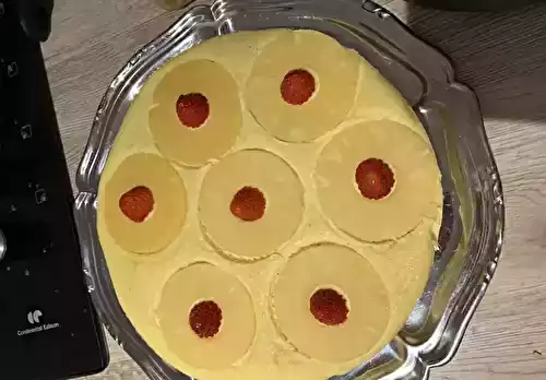 Gâteau au fromage blanc et à l'ananas