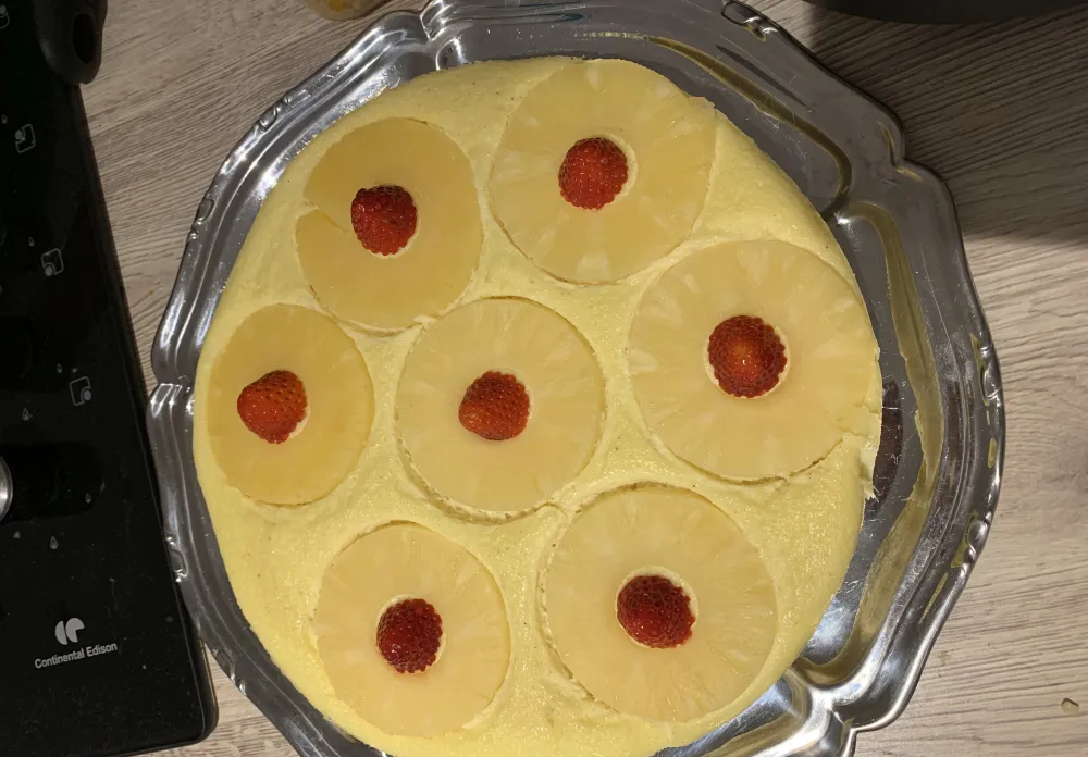 Gâteau au fromage blanc et à l'ananas