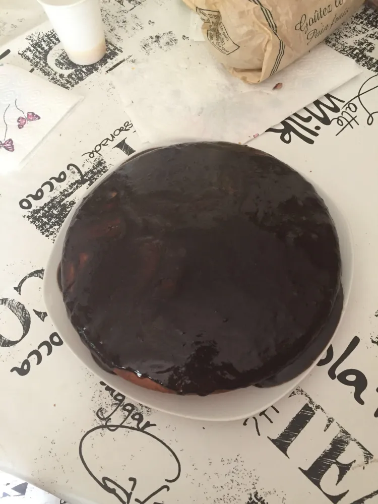 Gâteau au yaourt, noix de coco et chocolat