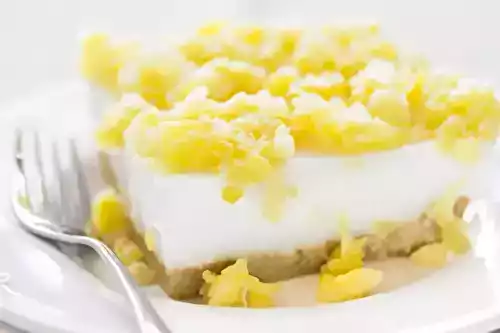Gâteau coco, ananas et fromage blanc