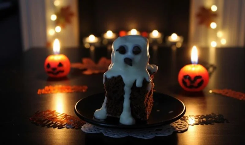 Gateau d'Halloween au chocolat et marshmallow