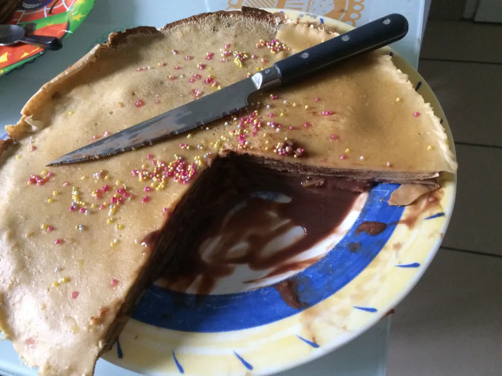 Gâteau de crêpes au chocolat !