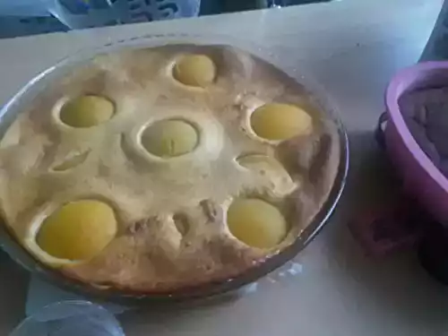 Gâteau flan aux abricots