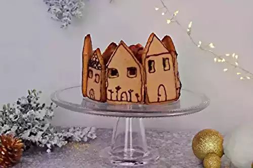 Gâteau pommes cannelle et ses sablés Village de Noël