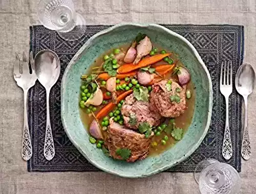 Gigot d’agneau aux épices et légumes : cuisson lente 7 heures inratable