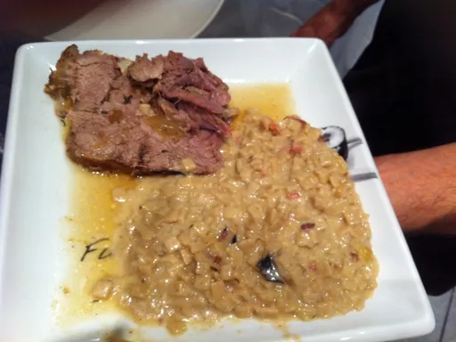 Gigot d'agneau et ses crozets au beaufort