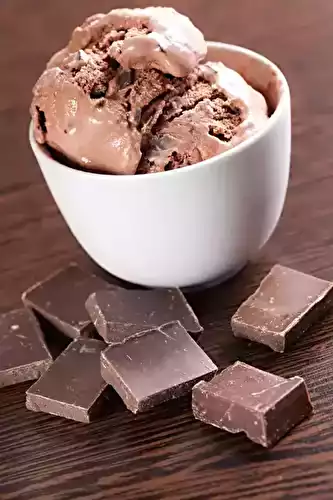Glace au chocolat noir