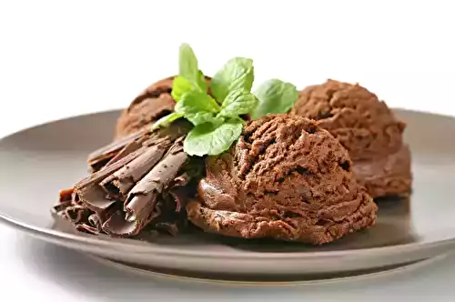 Glace au chocolat sans oeufs
