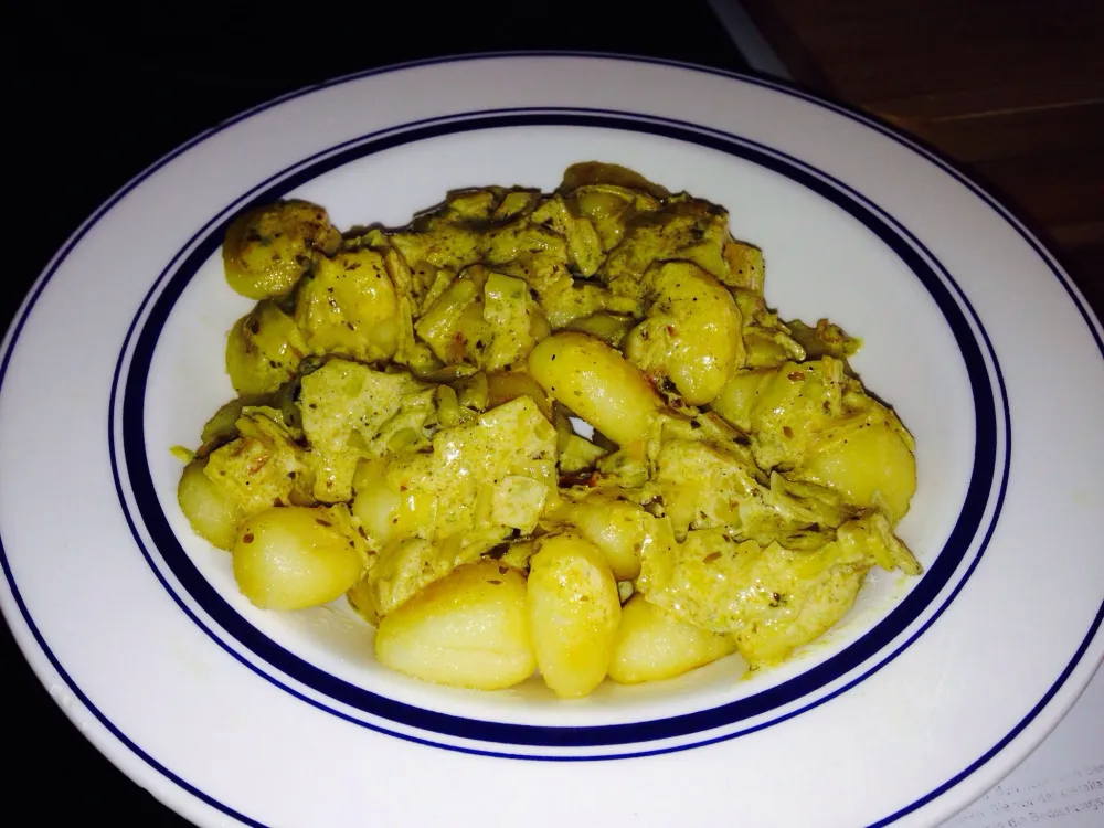 Gnocchis à la fondue de poireaux