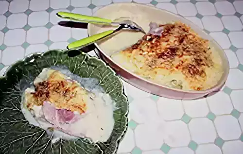 Gratin d'endives au jambon et au fromage