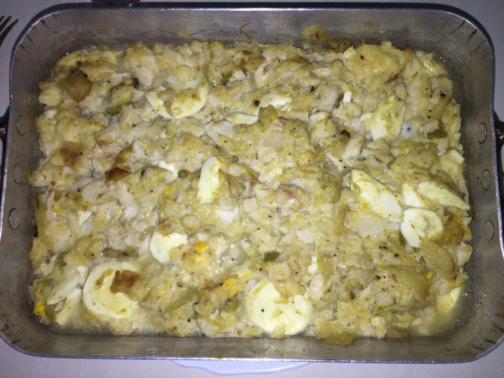 Gratin de cabillaud au curry