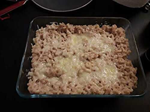 Gratin de pâtes au jambon