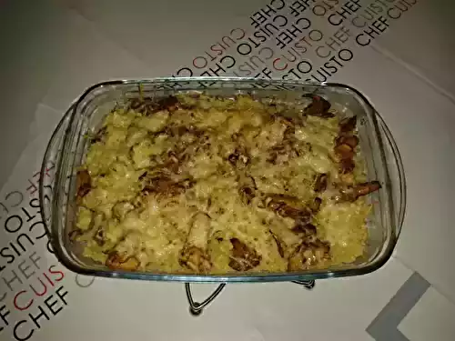 Gratin de pâtes aux Girolles