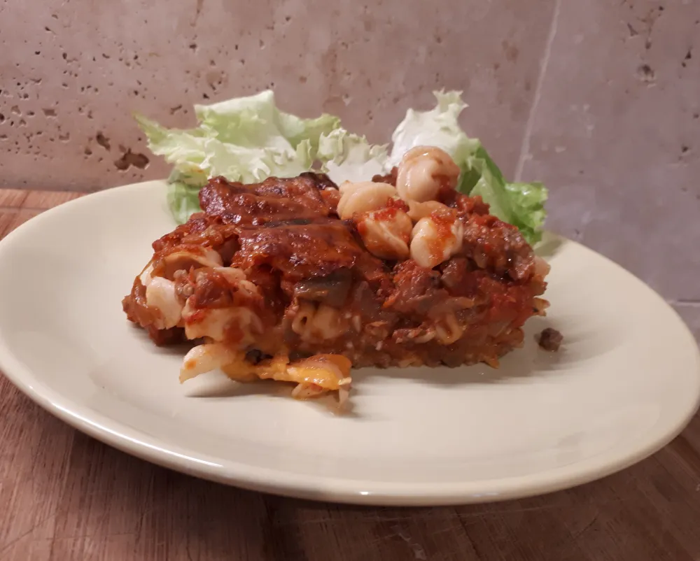 Gratin de pâtes et aubergines façon burger