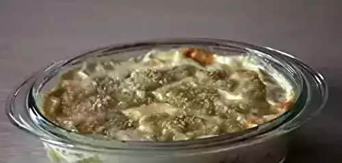 Gratin de ravioles au saumon fumé