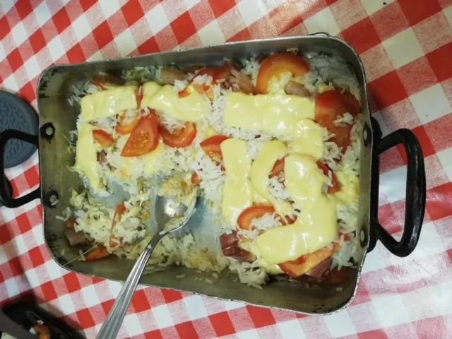 Gratin de ventrèche au riz