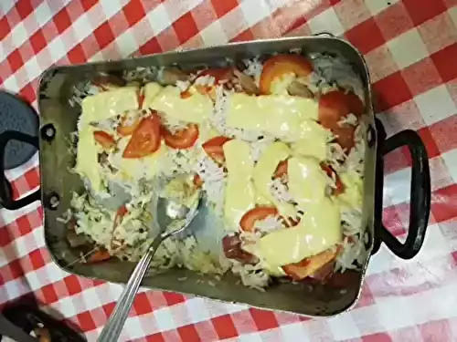 Gratin de ventrèche au riz
