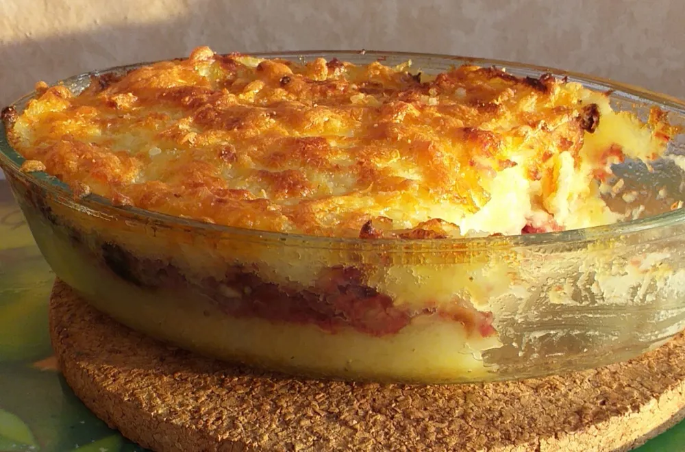 Hachis parmentier au corned beef