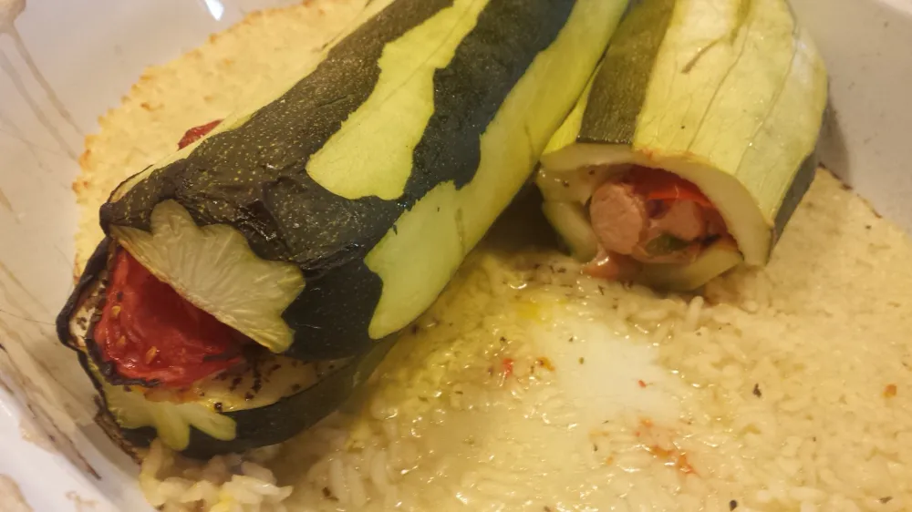 Hot-dog de courgette au chèvre