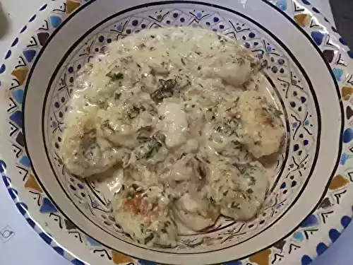 Joues de lotte à la crème