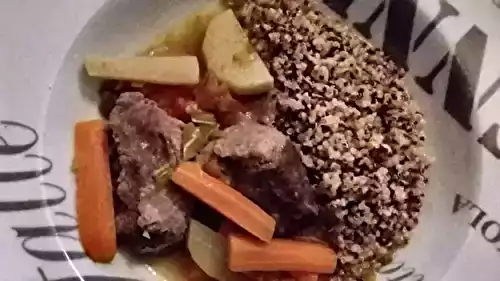 Joues de porc façon couscous