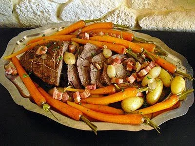 Jumeau de boeuf aux petits légumes