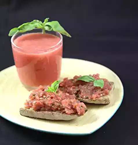 Jus de tomates au basilic